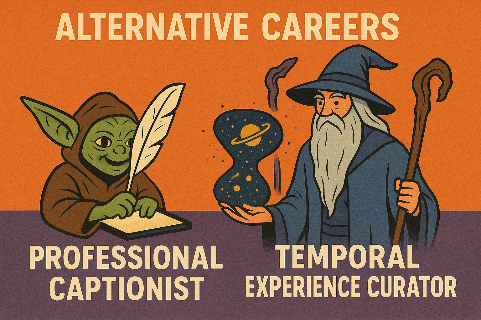 Quirky careers choices in an alternate universe